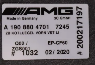 Mercedes-AMG GTR Pro Kotflügel links Carbon A19088047017245 A1908816300 NEU grau - Bild 12