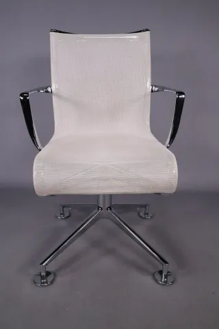 Bürodrehstul Konferenzstuhl ALIAS weiss chrom wie Vitra Eames Chair Gebraucht - Bild 2
