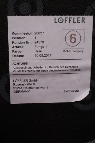 Löffler Sitzhocker Fungo ergonomisches Sitzmöbel hellgrau Bezug atmungsaktiv NEU - Bild 12