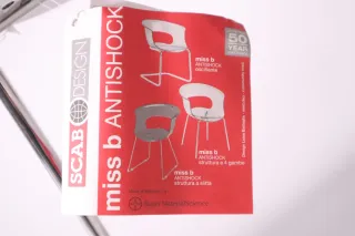 Scab Stuhl Miss B Schlittenstuhl weiß Modell:2691 310 NEU evtl. Lagerspuren - Bild 12