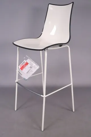 Scab Barhocker Wave Zebra bicolore H:80cm weiss/anthrazit Modell:2560VB214 NEU - Bild 1