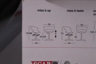 Scab Stuhl Miss B UP mit Armlehnen weiß/chrom Modell:2692.310 NEU Lagerspuren - Bild 10