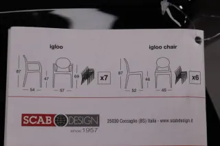 Scab Stapelstuhl IGLOO CHAIR schwarz hochglanz Modell:2357 380 NEU evtl Lagerspuren - Bild 7