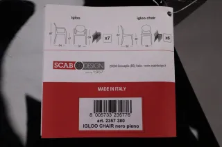 Scab Stapelstuhl IGLOO CHAIR schwarz hochglanz Modell:2357 380 NEU evtl Lagerspuren - Bild 8