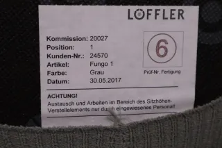 Löffler Sitzhocker Fungo ergonomisches Sitzmöbel hellgrau Bezug atmungsaktiv NEU - Bild 9