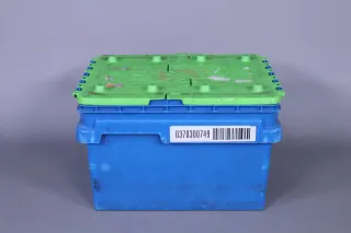 CurTec Kunststoffverteilerbox mit Faltdeckel 5121 blau 40x30x25cm gebraucht - Bild 2