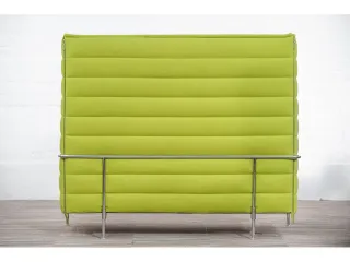 VITRA Alcove Highback Sofa Stoff Grün chrom 2-Sitzer H:138cm B:160cm T:85cm - Bild 4