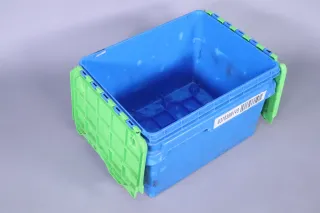 CurTec Kunststoffverteilerbox mit Faltdeckel 5121 blau 40x30x25cm gebraucht - Bild 7