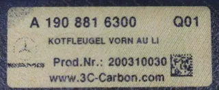 Mercedes-AMG GTR Pro Kotflügel links Carbon A19088047017245 A1908816300 NEU grau - Bild 13