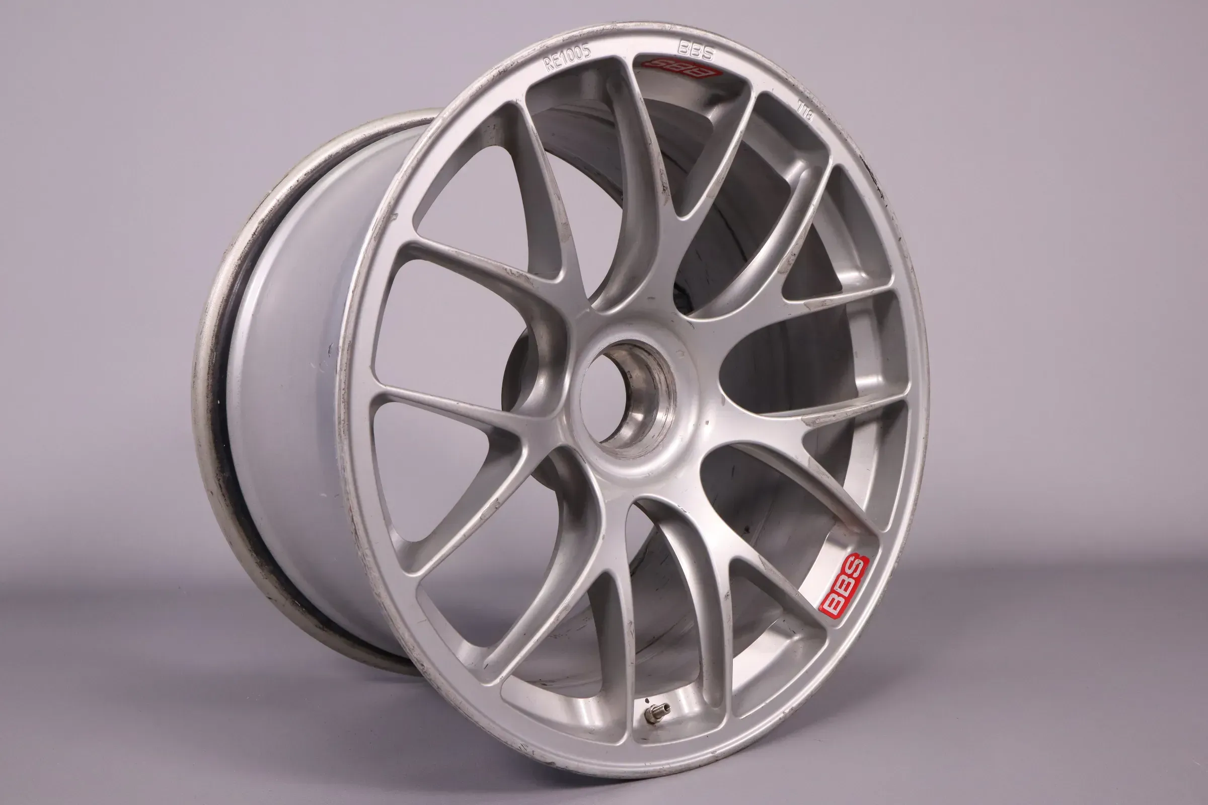 FERRARI F430 GT3 18“ Felge vorne BBS RE1005 778 silber gebraucht aber gut - Bild 1