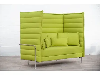 VITRA Alcove Highback Sofa Stoff Grün chrom 2-Sitzer H:138cm B:160cm T:85cm - Bild 7