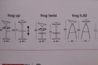 Scab Barhocker Frog twist H:84cm transparent rot EAN:8005733229829 NEU - Bild 6