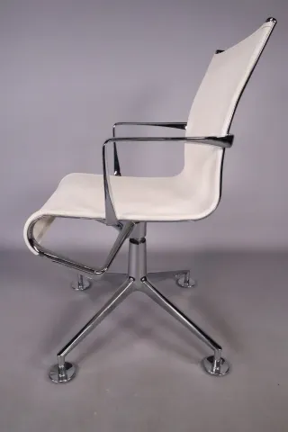Bürodrehstul Konferenzstuhl ALIAS weiss chrom wie Vitra Eames Chair Gebraucht - Bild 5
