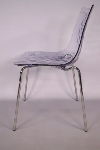 Calligaris Stapelstuhl <ICE> transparent hellblau NEU, Lagerspuren möglich - Bild 5