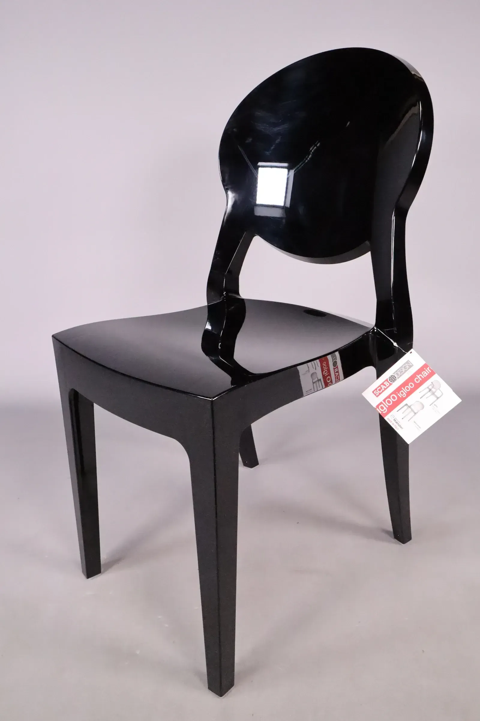 Scab Stapelstuhl IGLOO CHAIR schwarz hochglanz Modell:2357 380 NEU evtl Lagerspuren - Bild 1