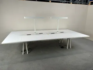 VITRA Joyn Arbeitsinsel Bürotisch weiß Stromanschluss Lampe L:360 B:180 H:74cm - Bild 2