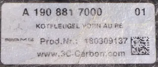 Mercedes-AMG GT4 Kotflügel rechts Carbon A1908817000 A1908808601 NEU Lagerspuren - Bild 13