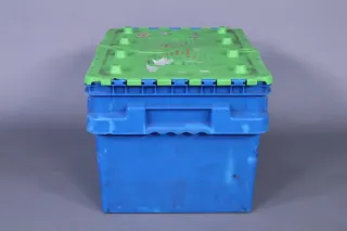 CurTec Kunststoffverteilerbox mit Faltdeckel 5121 blau 40x30x25cm gebraucht - Bild 3