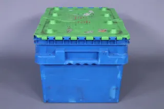 CurTec Kunststoffverteilerbox mit Faltdeckel 5121 blau 40x30x25cm gebraucht - Bild 5