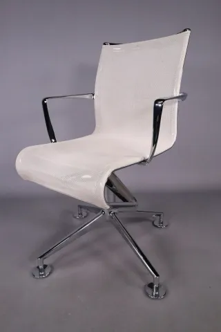 Bürodrehstul Konferenzstuhl ALIAS weiss chrom wie Vitra Eames Chair Gebraucht - Bild 1