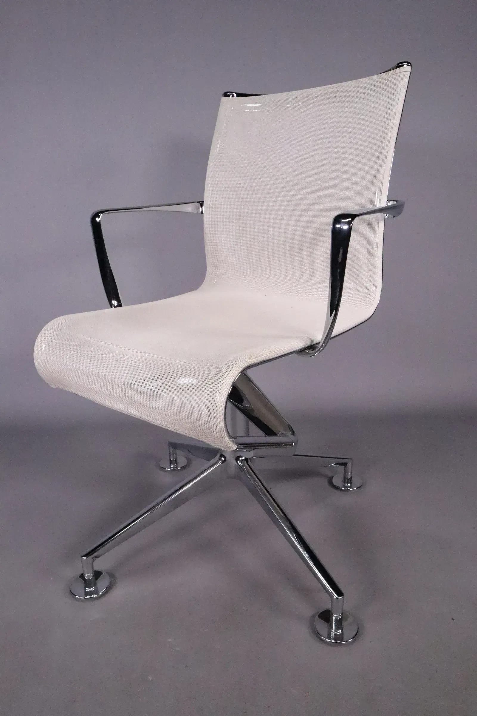 Bürodrehstul Konferenzstuhl ALIAS weiss chrom wie Vitra Eames Chair Gebraucht - Bild 1