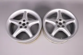 FERRARI 550 Maranello 2x 165110 8,5x18“ET43,65 SL1052 Speedline silber gebraucht - Bild 1