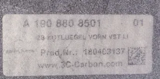 Mercedes-AMG GT4 Kotflügel links silber lackiert Carbon A1908816900 A1908808501 NEU Lagerspuren - Bild 10